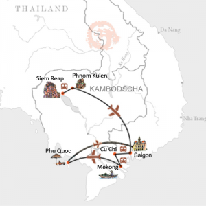 Vietnams Süden mit Angkor und Baden auf der tropischen Insel Phu Quoc