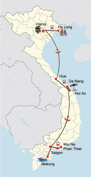 Vietnam Highlights & Badeerlebnis in Mui Ne: Gruppenreise