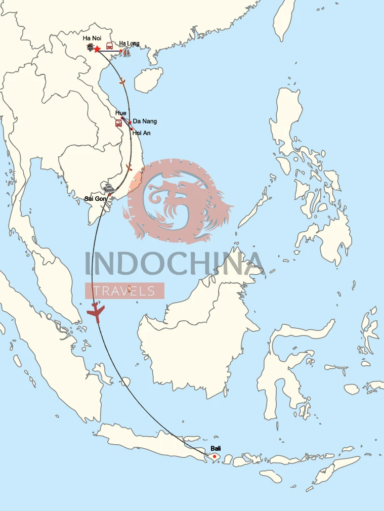 Indochina & Bali – Vietnam entdecken & Badeausklang auf Bali