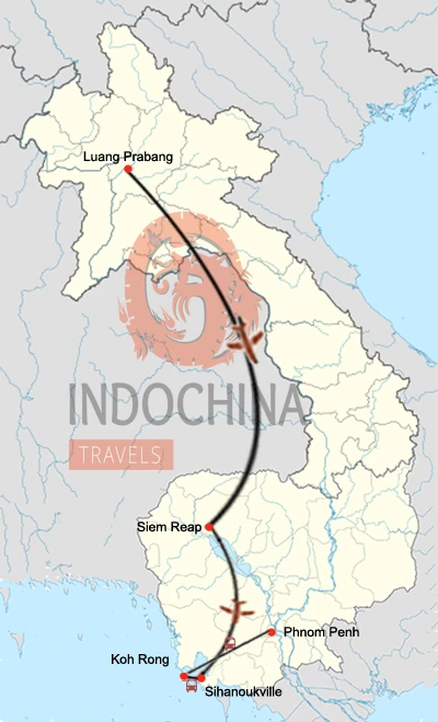 Laos & Kambodscha Kulturreise mit Badeparadies Koh Rong / Samloem