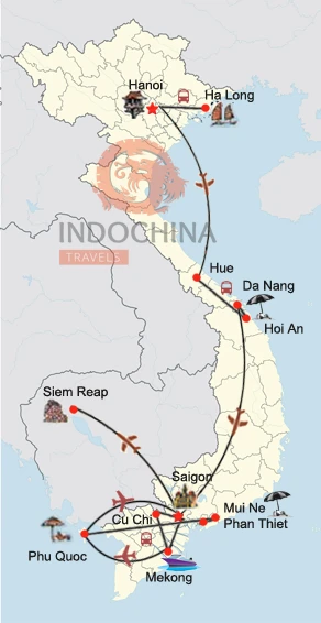 Vietnam & Kambodscha – Erlebnis zweier Kulturen mit Badeurlaub in Phan Thiet / Mui Ne oder auf Phu Quoc